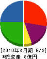 北海道日興電気通信 貸借対照表 2010年3月期