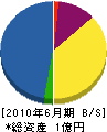 福地建設 貸借対照表 2010年6月期 福地建設 貸借対照表 2010年6月期