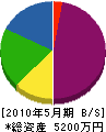 武井設備 貸借対照表 2010年5月期