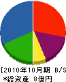 岡村建設工業 貸借対照表 2010年10月期
