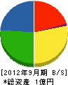 川崎建設 貸借対照表 2012年9月期