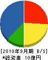 岡山工務店 貸借対照表 2010年9月期