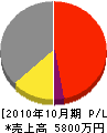 共立電気工事 損益計算書 2010年10月期