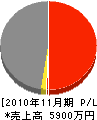 富山県瓦工事業（同） 損益計算書 2010年11月期