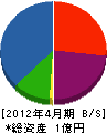 秋川総合住設 貸借対照表 2012年4月期