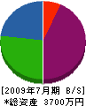 日昭建設 貸借対照表 2009年7月期 日昭建設 貸借対照表 2009年7月期