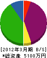 丸亀亀岡塗装 貸借対照表 2012年3月期