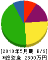 島田建設塗装 貸借対照表 2010年5月期