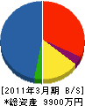 寺沢電設 貸借対照表 2011年3月期