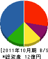 大石組 貸借対照表 2011年10月期