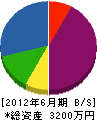 小坂設備 貸借対照表 2012年6月期