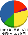 西日本電線 貸借対照表 2011年3月期