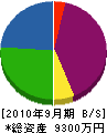 川尻組 貸借対照表 2010年9月期