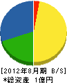 志津ガーデン 貸借対照表 2012年8月期
