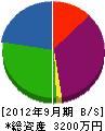 矢野メンテナンス 貸借対照表 2012年9月期