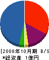 シビルエンジニアリング 貸借対照表 2008年10月期