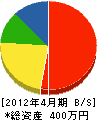 テシマ商工 貸借対照表 2012年4月期