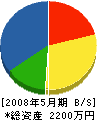 松崎建設 貸借対照表 2008年5月期