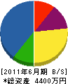 赤羽電気商会 貸借対照表 2011年6月期