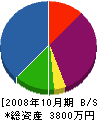 藤枝空調設備 貸借対照表 2008年10月期