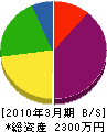 斉藤設備 貸借対照表 2010年3月期