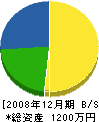 新井工事店 貸借対照表 2008年12月期