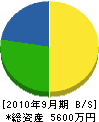 日本土木 貸借対照表 2010年9月期