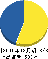 木村組土建 貸借対照表 2010年12月期