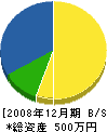 西勇建設 貸借対照表 2008年12月期