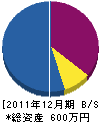 松田塗店 貸借対照表 2011年12月期
