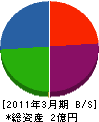 岩田工業 貸借対照表 2011年3月期