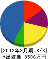 田迎電気設備 貸借対照表 2012年9月期