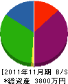 藤元工務店 貸借対照表 2011年11月期