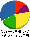鎌田組 貸借対照表 2010年3月期
