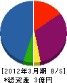 山庄 貸借対照表 2012年3月期