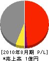 ＊野建設 損益計算書 2010年8月期