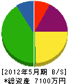 長井造園美術 貸借対照表 2012年5月期