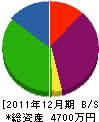 梅澤塗装 貸借対照表 2011年12月期