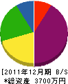 亀岡塗装 貸借対照表 2011年12月期