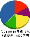 野村電工 貸借対照表 2011年10月期