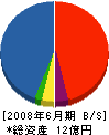 丸浦工業 貸借対照表 2008年6月期