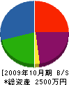 三島電設工業 貸借対照表 2009年10月期