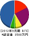 一栄住設 貸借対照表 2012年9月期