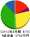 疋田建設 貸借対照表 2012年4月期