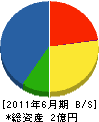 倉元建設 貸借対照表 2011年6月期