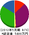 安田設備 貸借対照表 2012年5月期