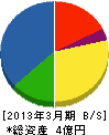 トヤマ電話工事 貸借対照表 2013年3月期