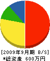 日本ゼウス 貸借対照表 2009年9月期