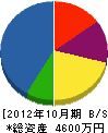 中村水道設備 貸借対照表 2012年10月期