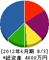 宮嶋造園 貸借対照表 2012年6月期
